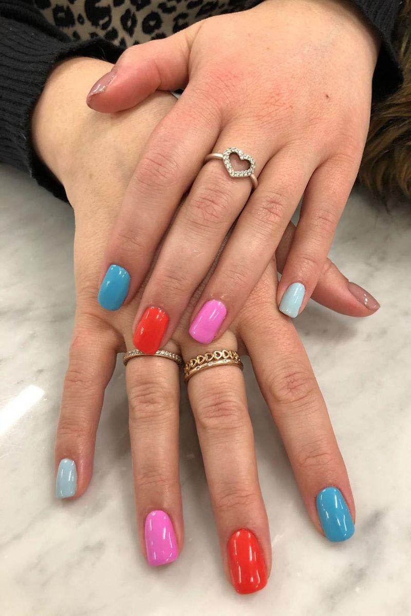 55 Elegant Multicolor Nails for Spring You Will Love