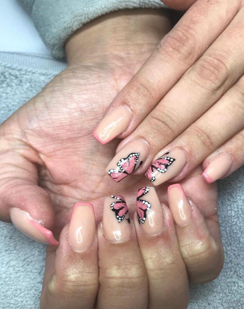 55 Trendy Butterfly Nail Art Designs for Spring