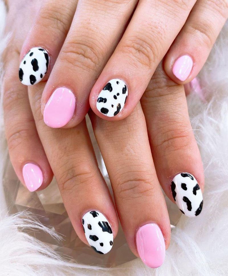 50 Stylish Cow Print Nail Art Designs For Inspiration