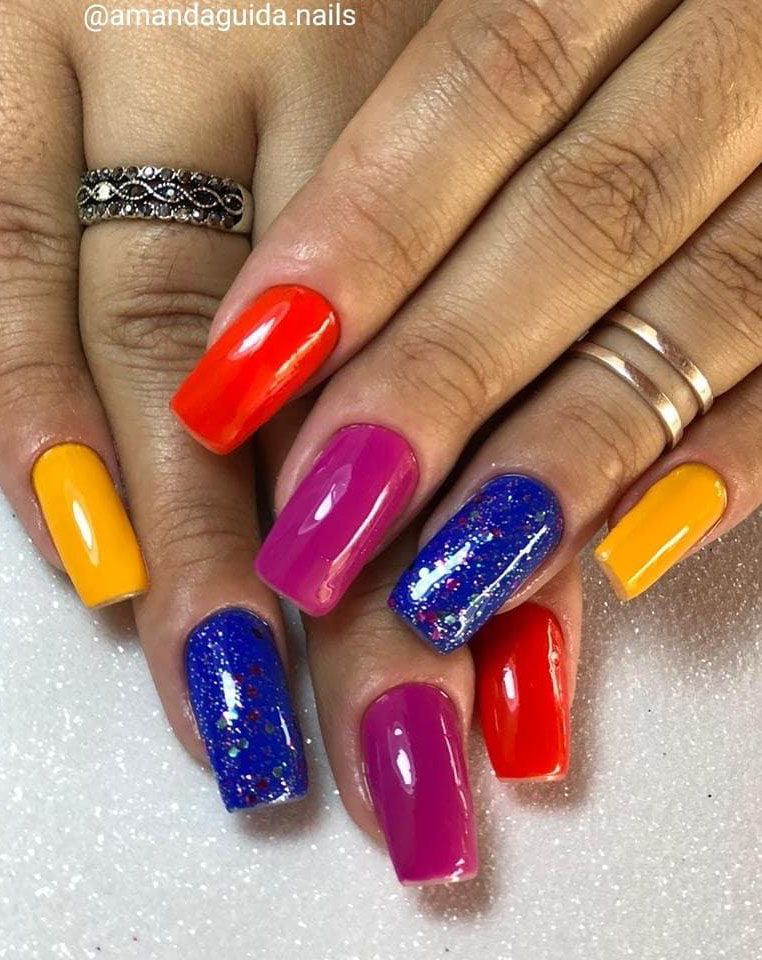 55 Elegant Multicolor Nails for Spring You Will Love