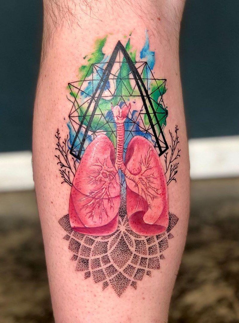 50 Creative Anatomical Lung Tattoos Give You Energy