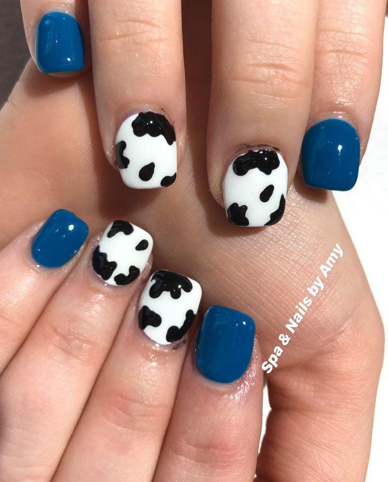 50 Stylish Cow Print Nail Art Designs For Inspiration