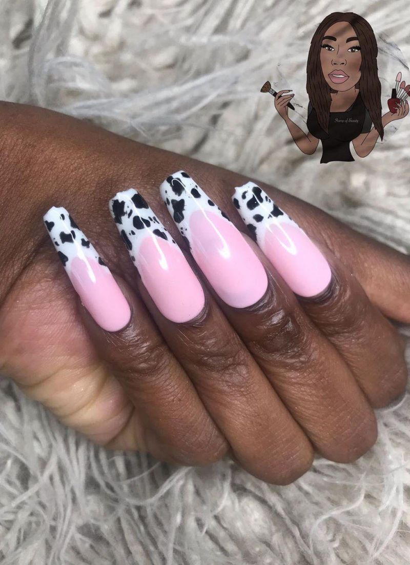 50 Stylish Cow Print Nail Art Designs For Inspiration