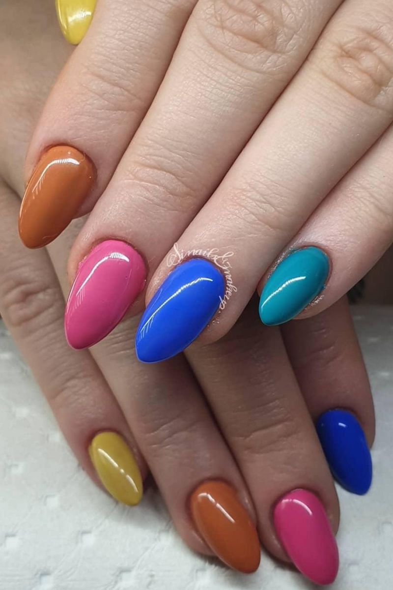 55 Elegant Multicolor Nails for Spring You Will Love