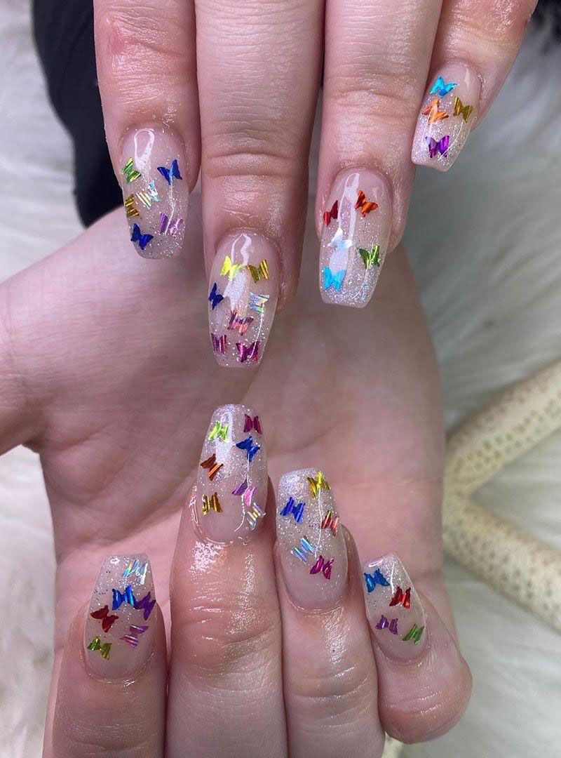 55 Trendy Butterfly Nail Art Designs for Spring