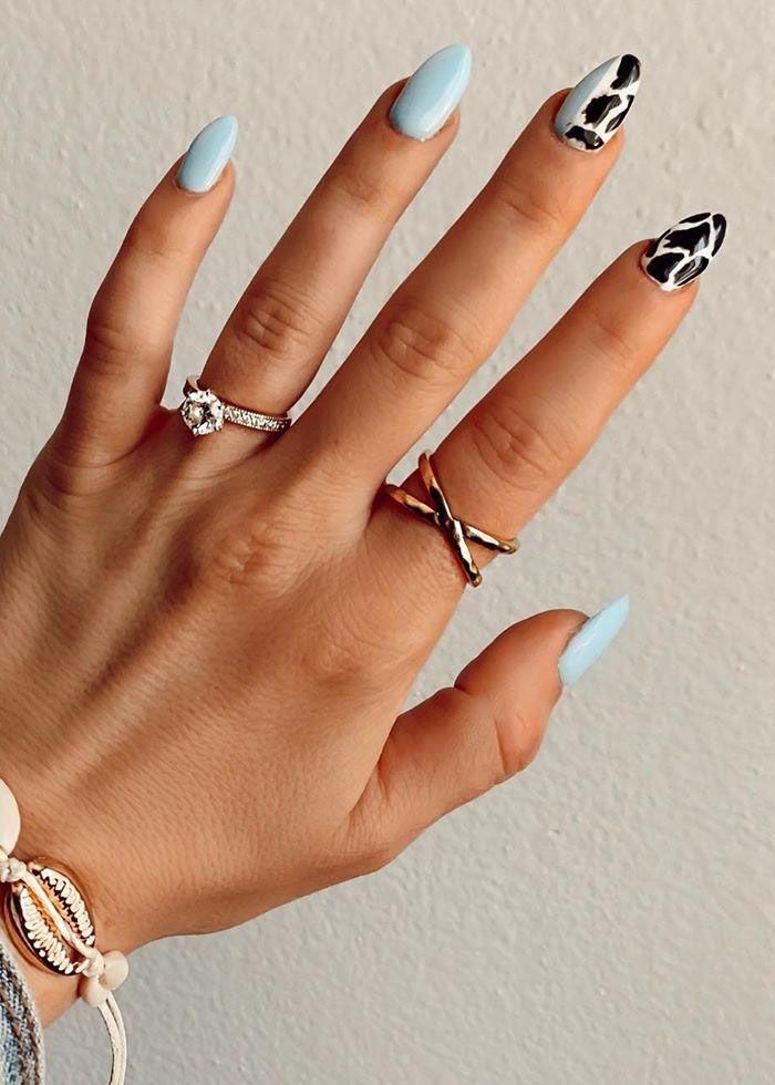 50 Stylish Cow Print Nail Art Designs For Inspiration