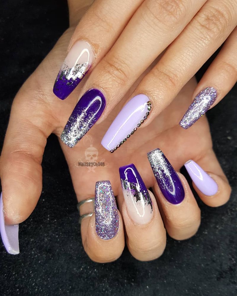 55 Elegant Foil Nail Art Designs for Spring