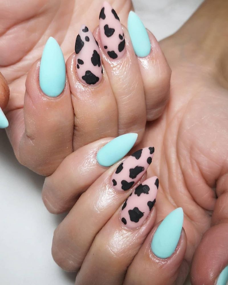 50 Stylish Cow Print Nail Art Designs For Inspiration