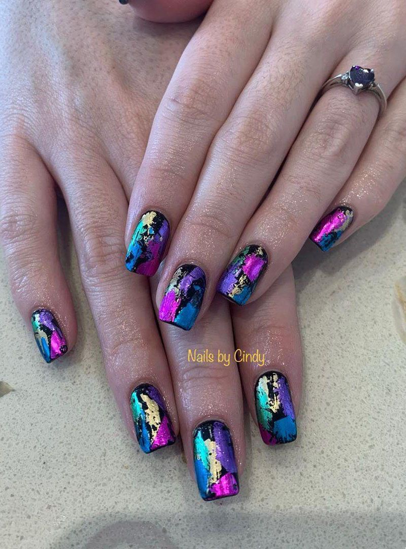 55 Elegant Foil Nail Art Designs for Spring