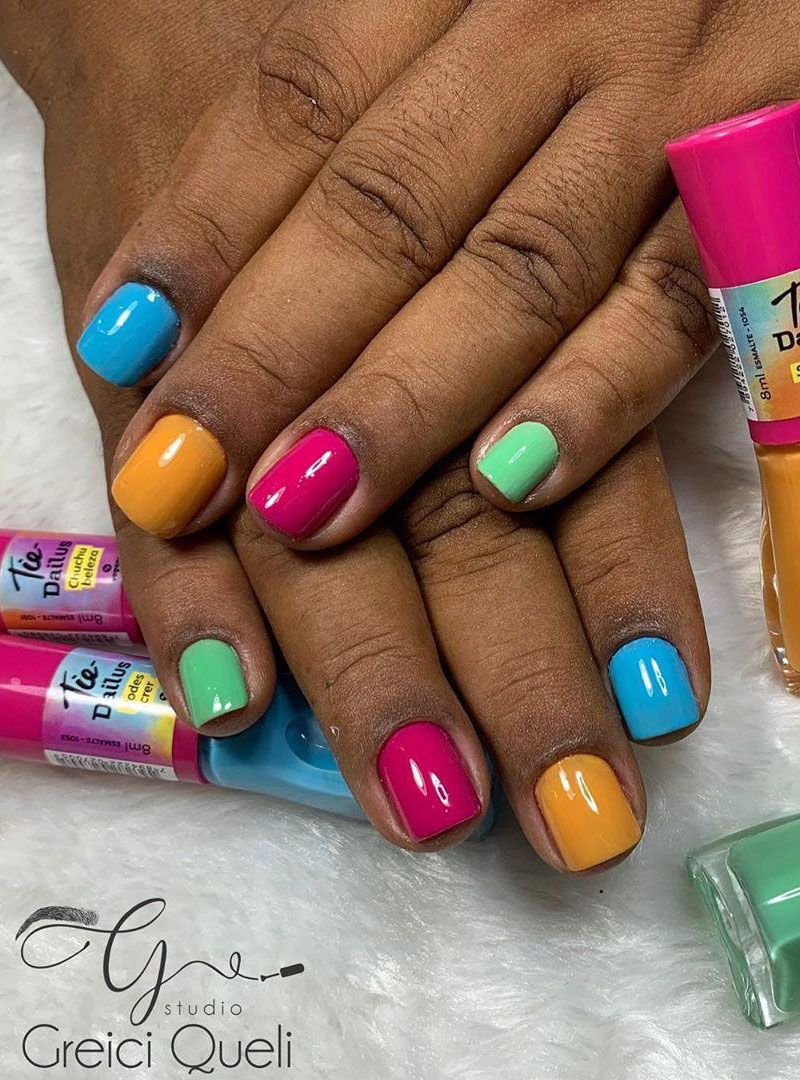 55 Elegant Multicolor Nails for Spring You Will Love