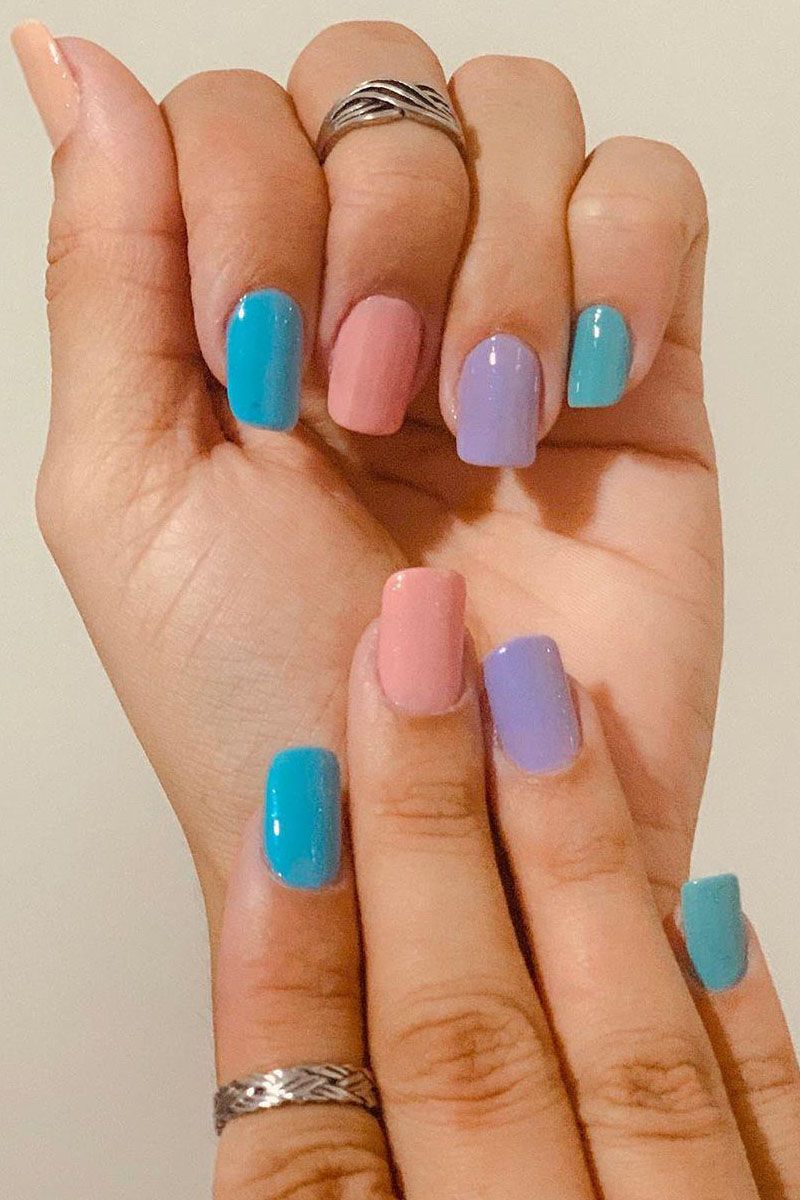 55 Elegant Multicolor Nails for Spring You Will Love