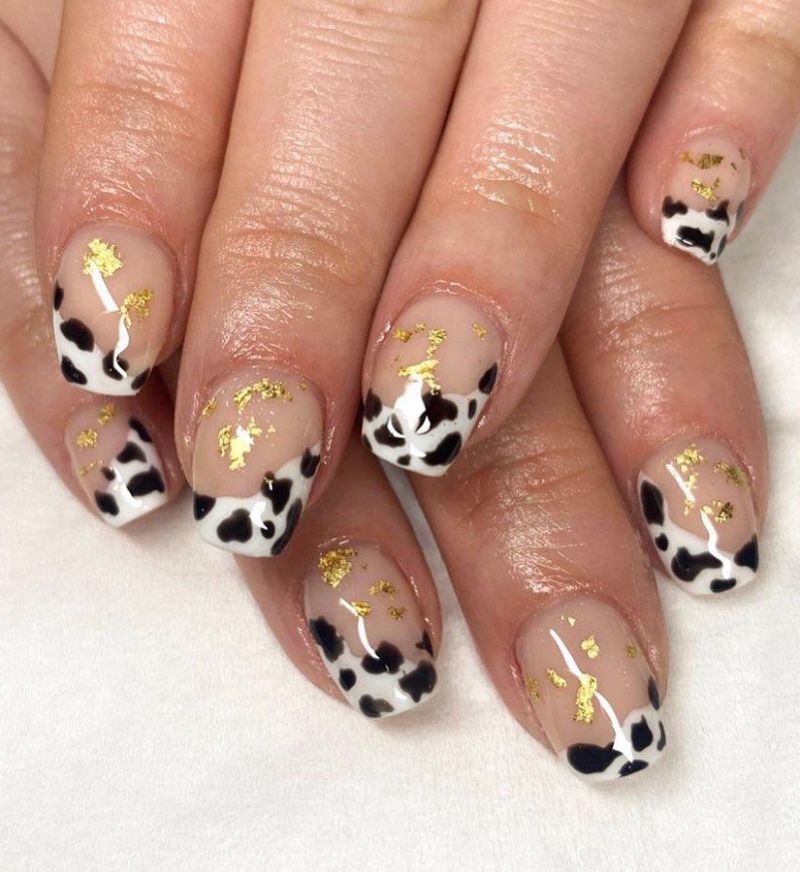 50 Stylish Cow Print Nail Art Designs For Inspiration