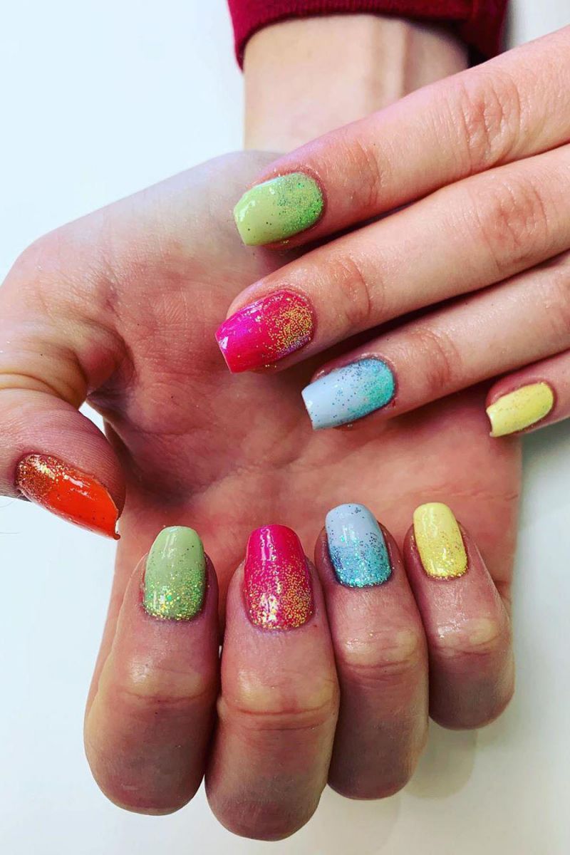 55 Elegant Multicolor Nails for Spring You Will Love