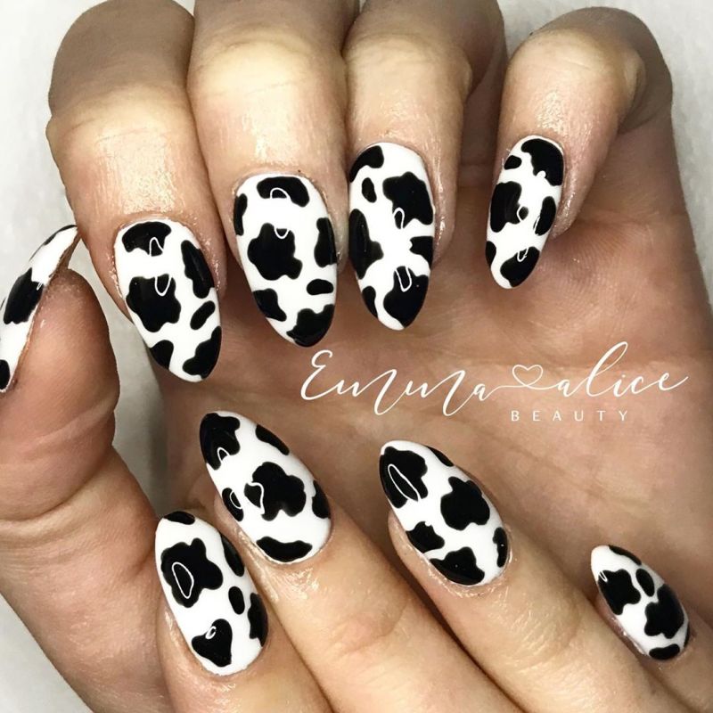 50 Stylish Cow Print Nail Art Designs For Inspiration