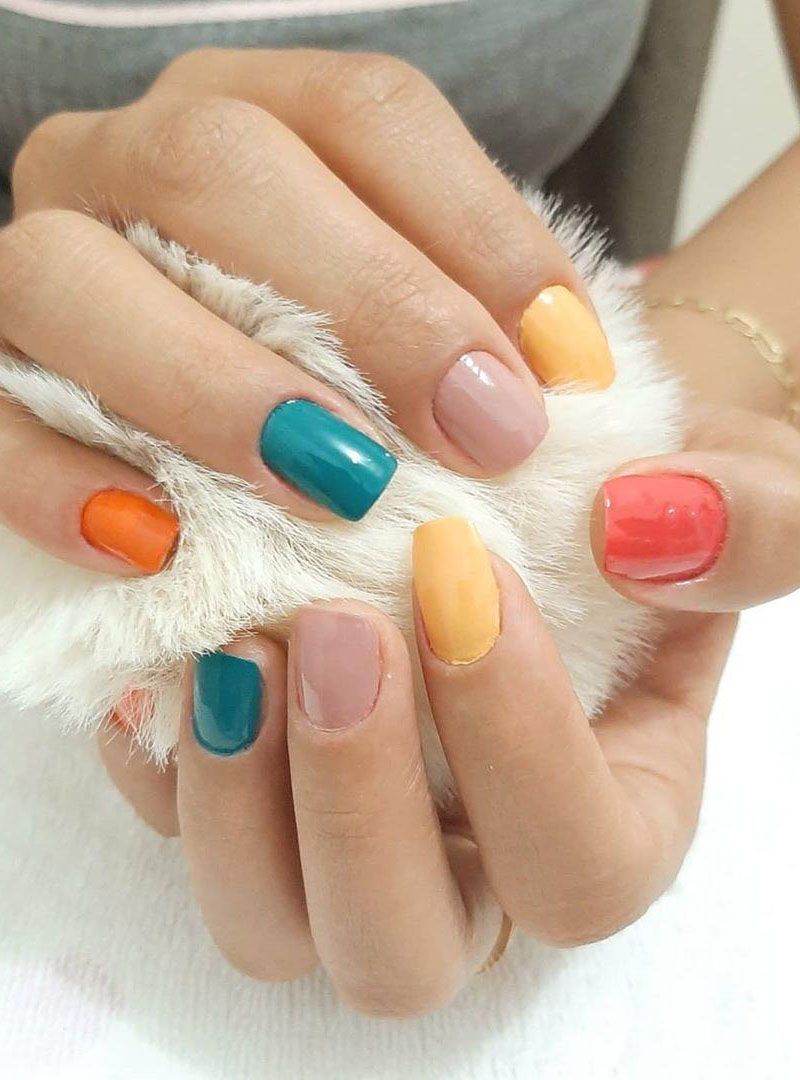 55 Elegant Multicolor Nails for Spring You Will Love