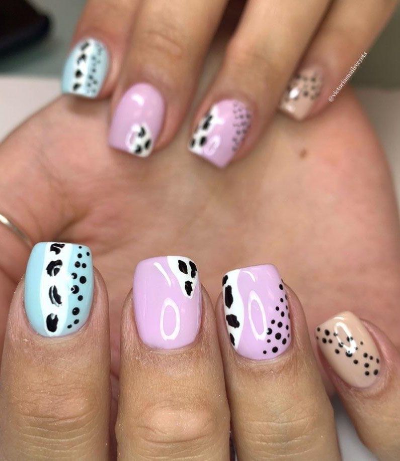 50 Stylish Cow Print Nail Art Designs For Inspiration