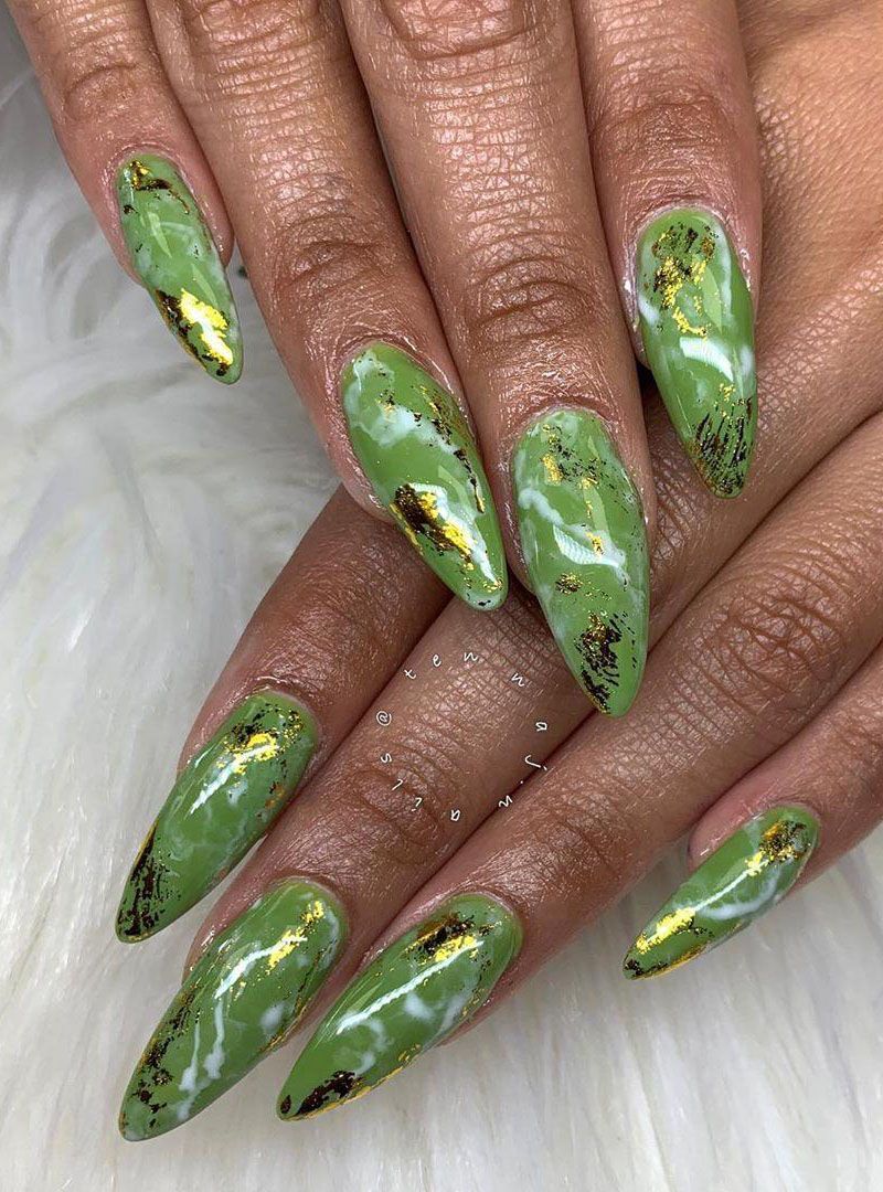 55 Elegant Foil Nail Art Designs for Spring