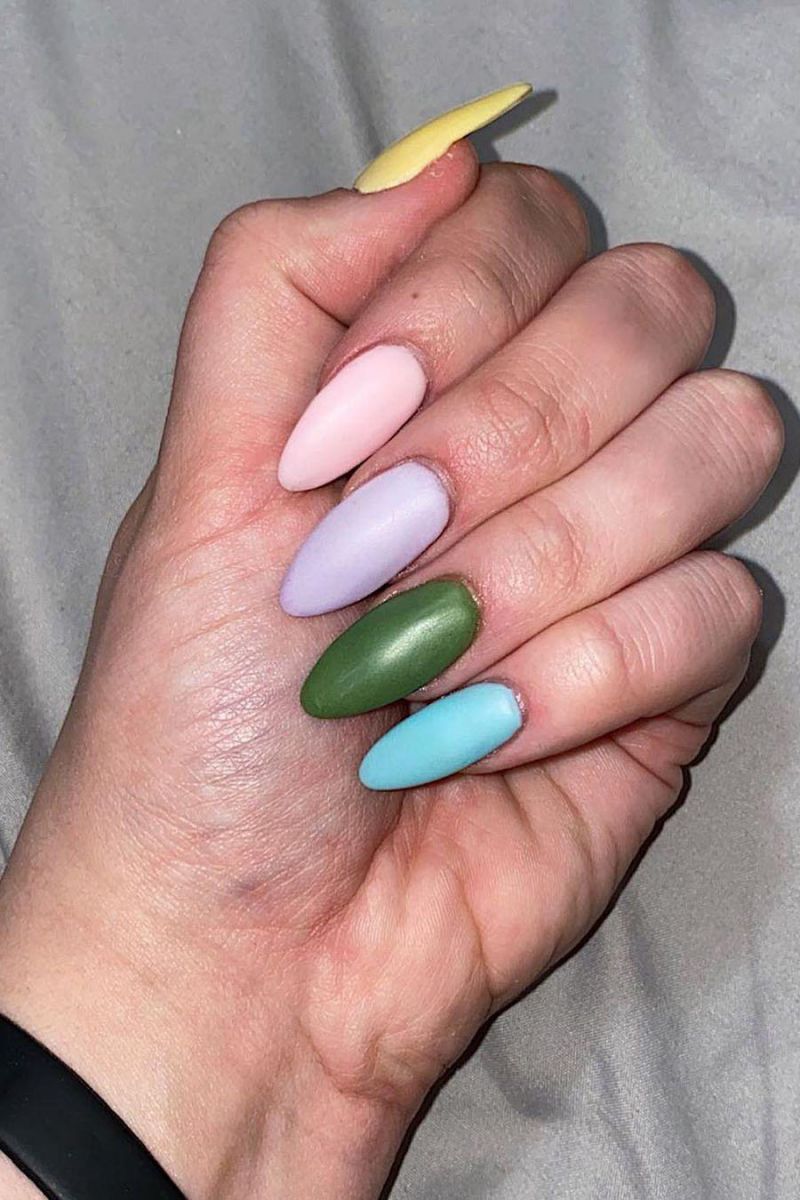 55 Elegant Multicolor Nails for Spring You Will Love