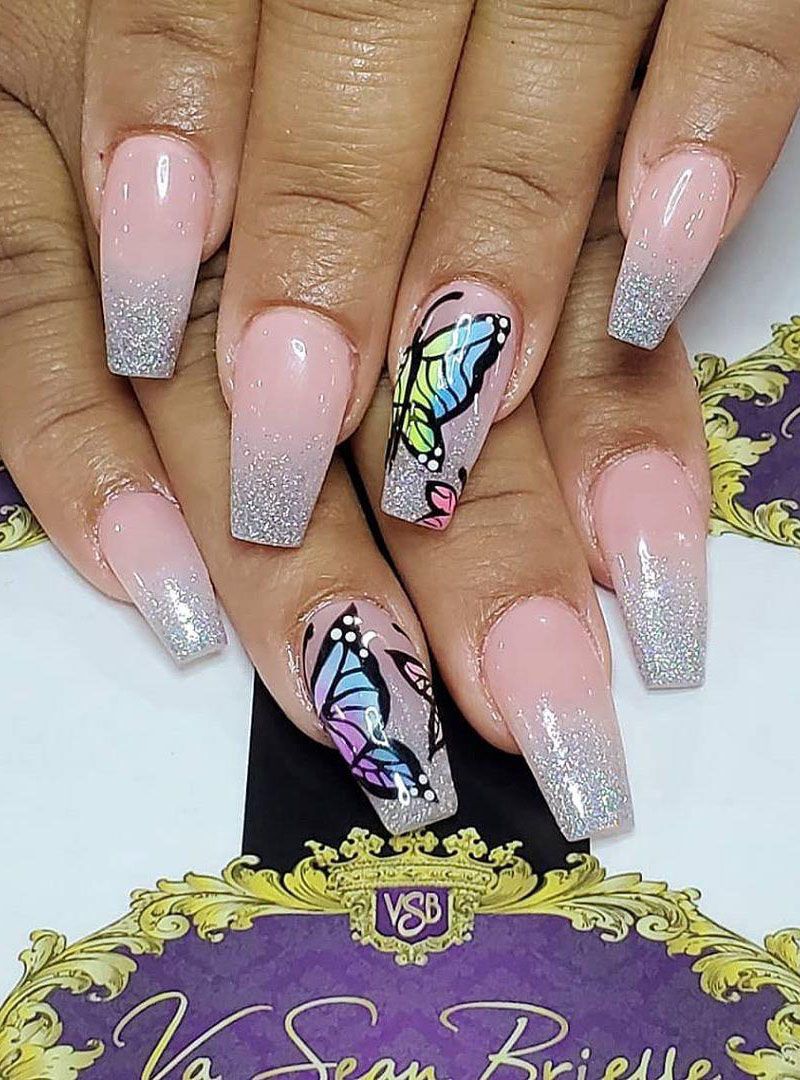 55 Trendy Butterfly Nail Art Designs for Spring