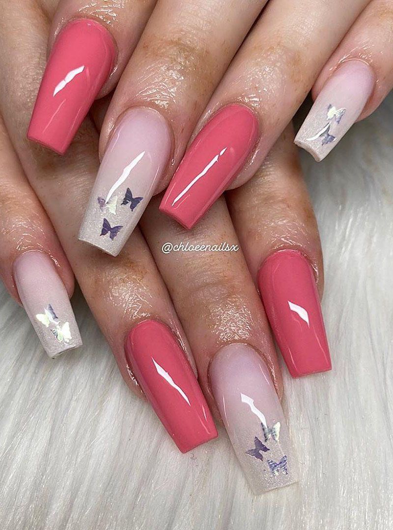 55 Trendy Butterfly Nail Art Designs for Spring