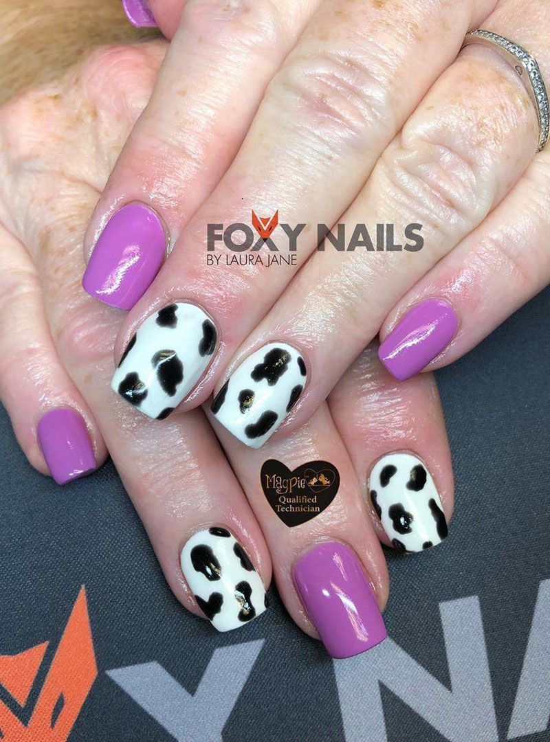 50 Stylish Cow Print Nail Art Designs For Inspiration