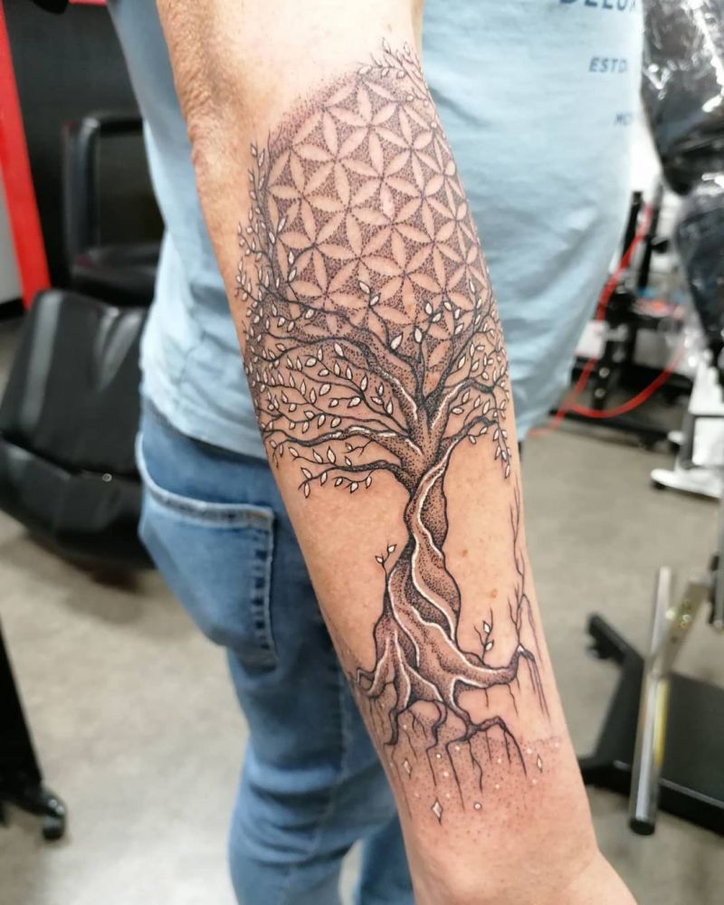 30 Pretty Tree of Life Tattoos Tell Us to Be Kind to Life