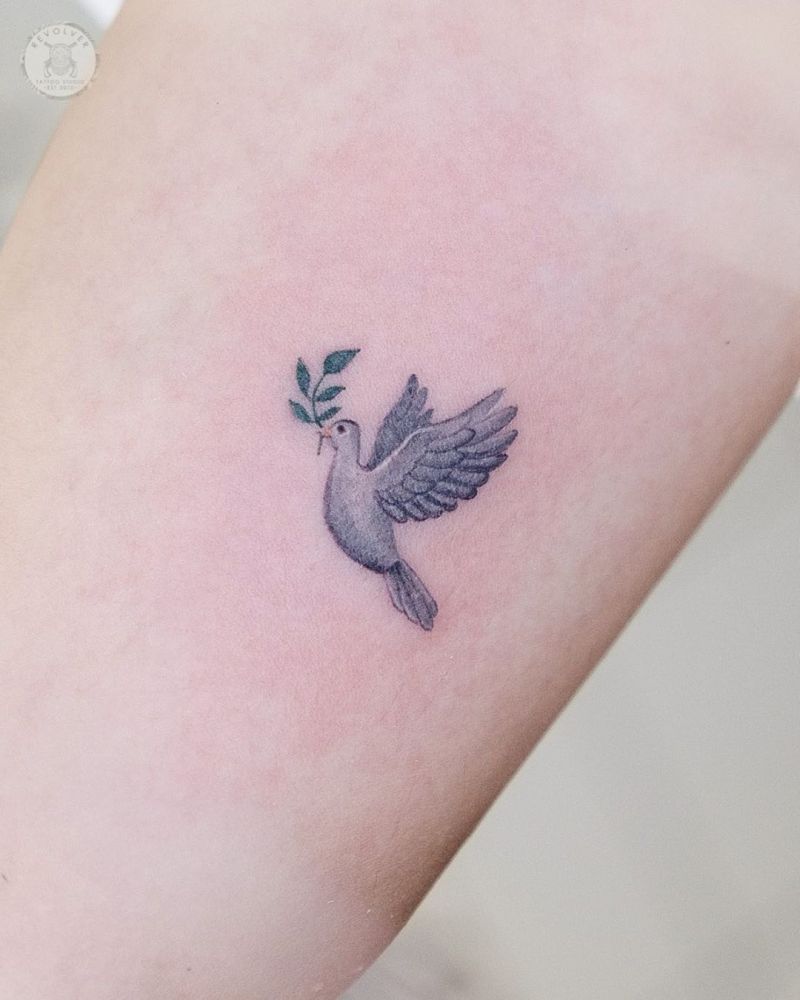 30 Cute Dove Tattoos to Show Your Love for The World