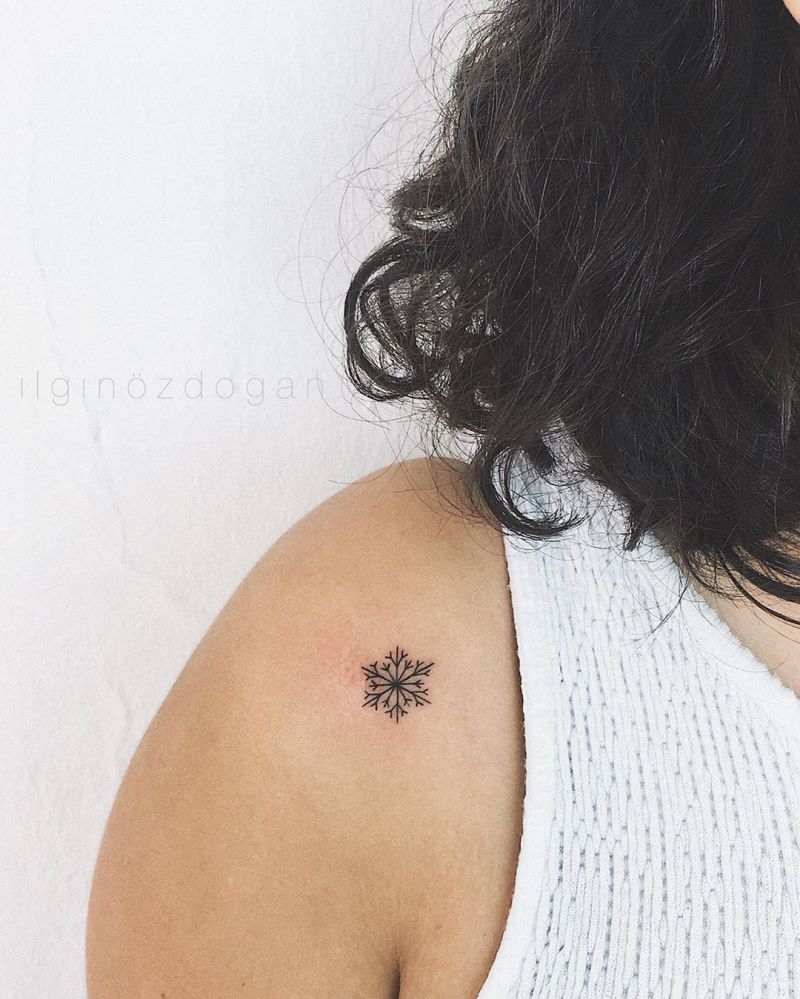 30 Pure Snowflake Tattoos Make You Beautiful Forever