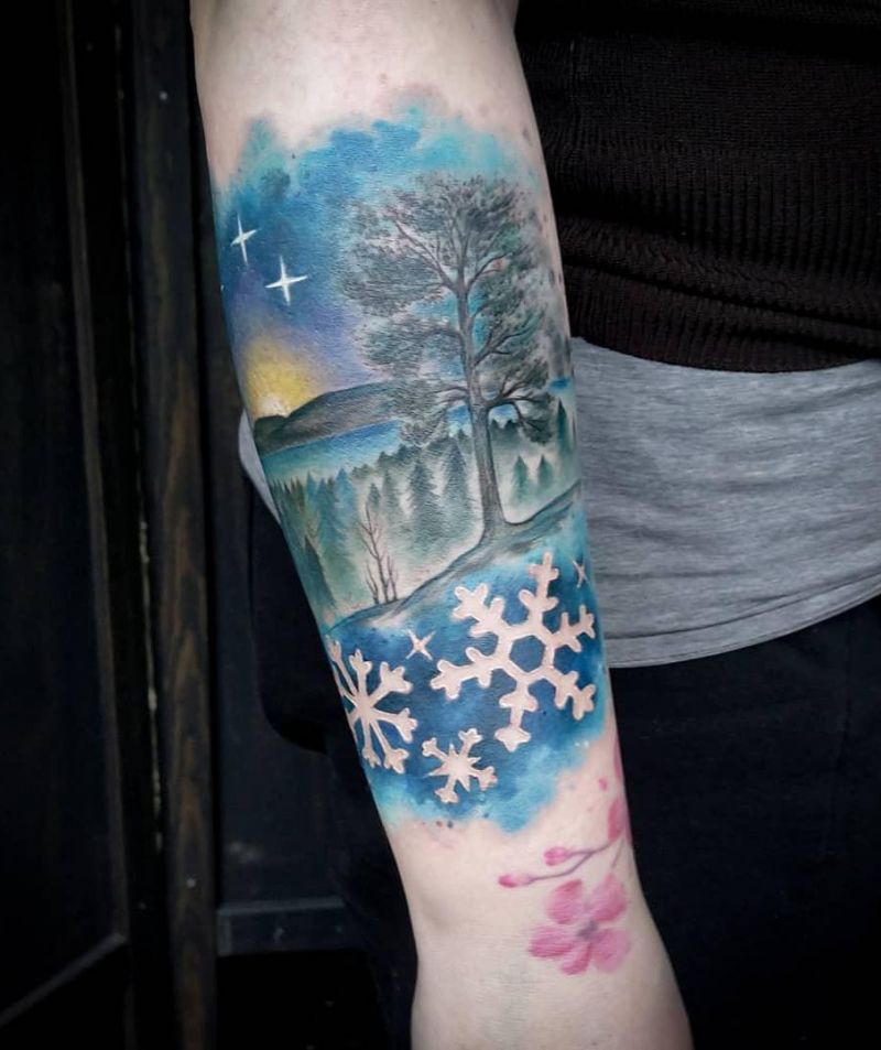 30 Pure Snowflake Tattoos Make You Beautiful Forever