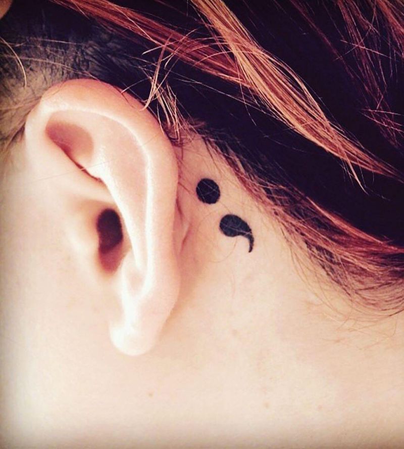 30 Fashionable Semicolon Tattoos Let Your Happiness Continue