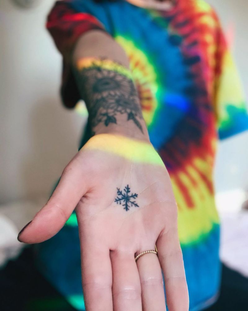 30 Pure Snowflake Tattoos Make You Beautiful Forever