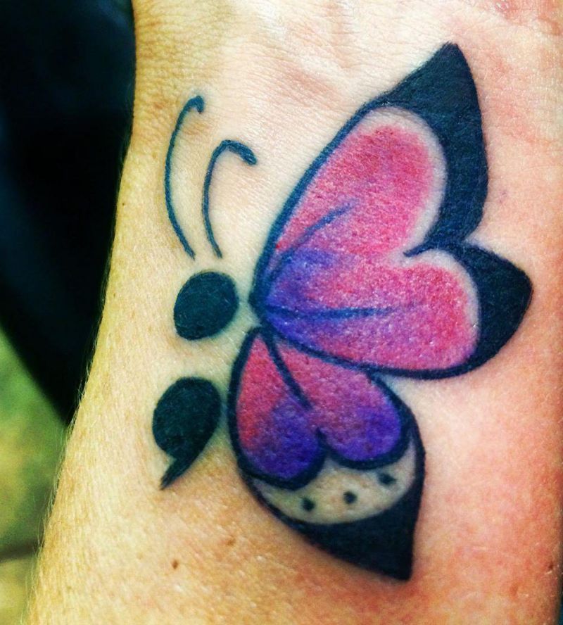 30 Fashionable Semicolon Tattoos Let Your Happiness Continue