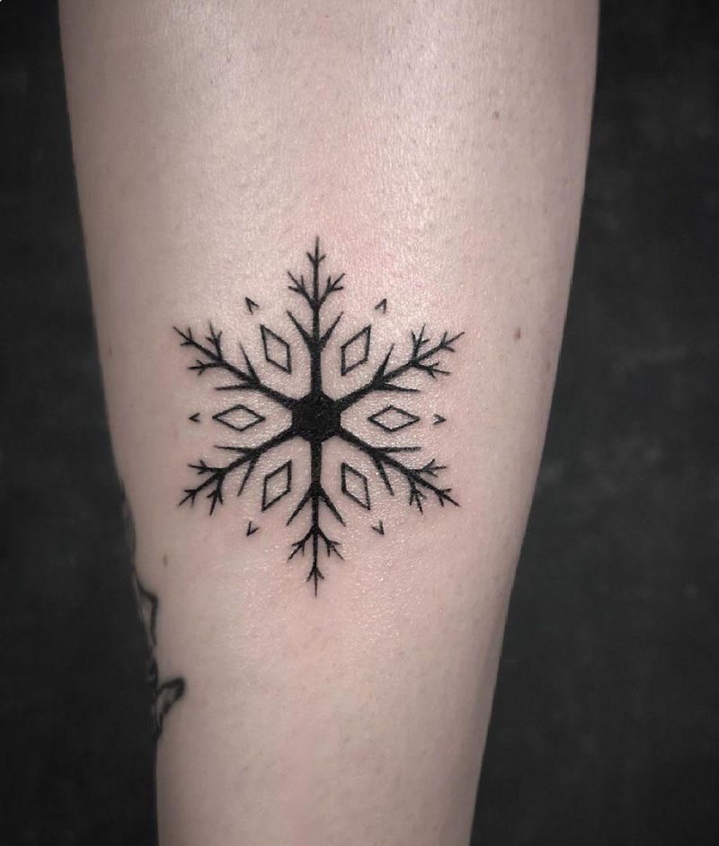 30 Pure Snowflake Tattoos Make You Beautiful Forever