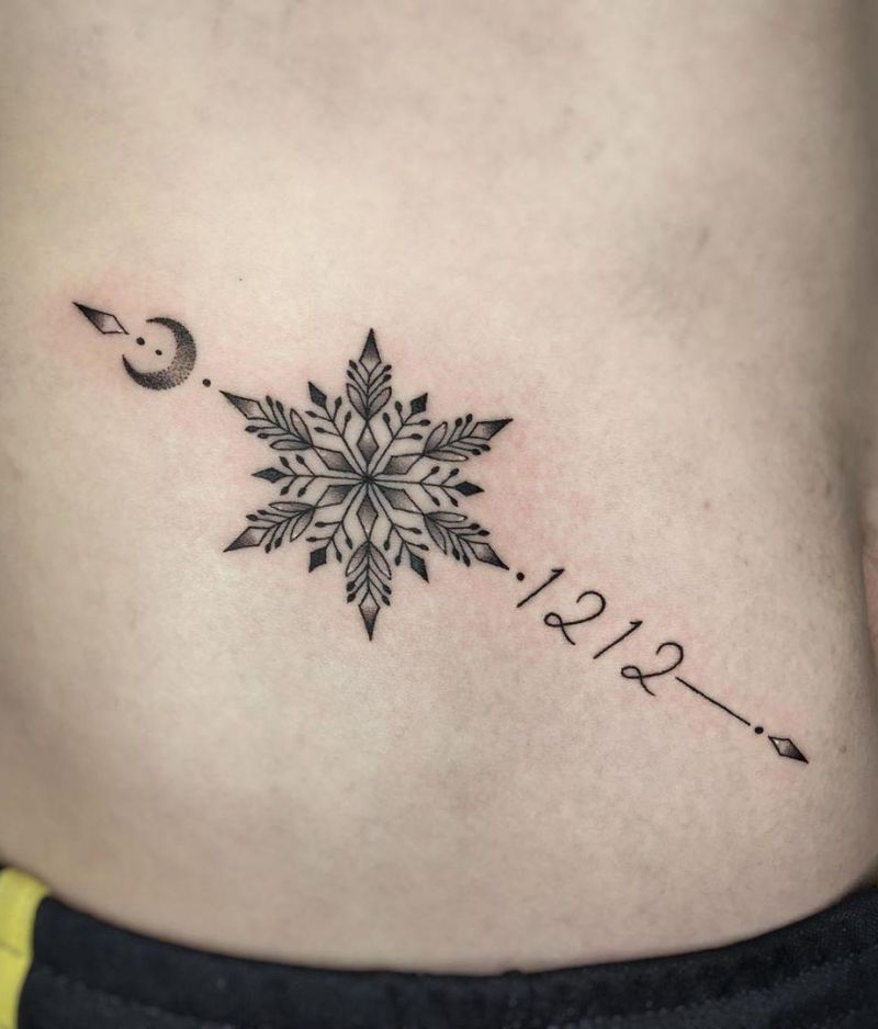 30 Pure Snowflake Tattoos Make You Beautiful Forever
