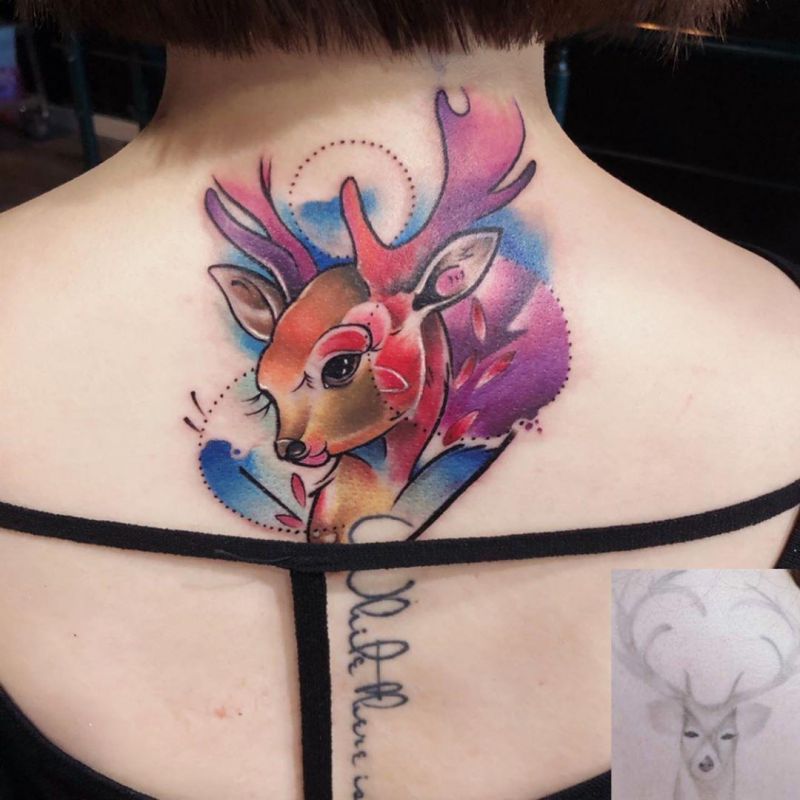 30 Pretty Deer Tattoos Bring You Good Luck