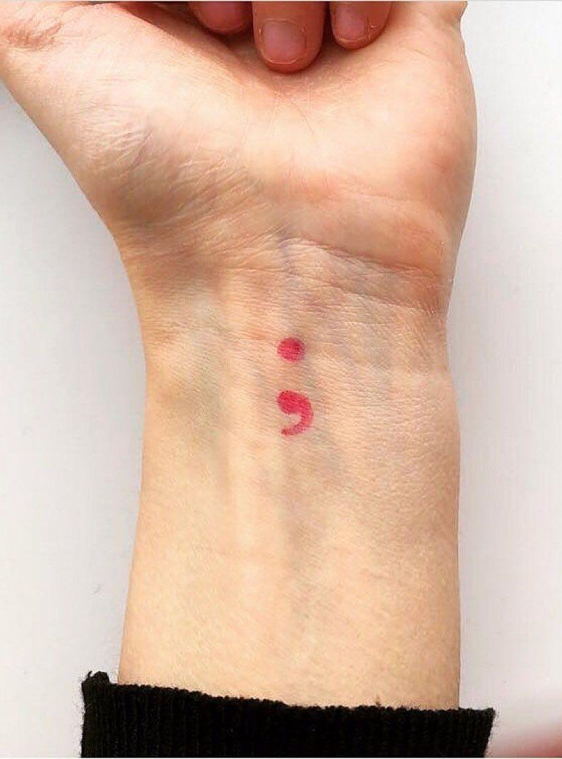 30 Fashionable Semicolon Tattoos Let Your Happiness Continue