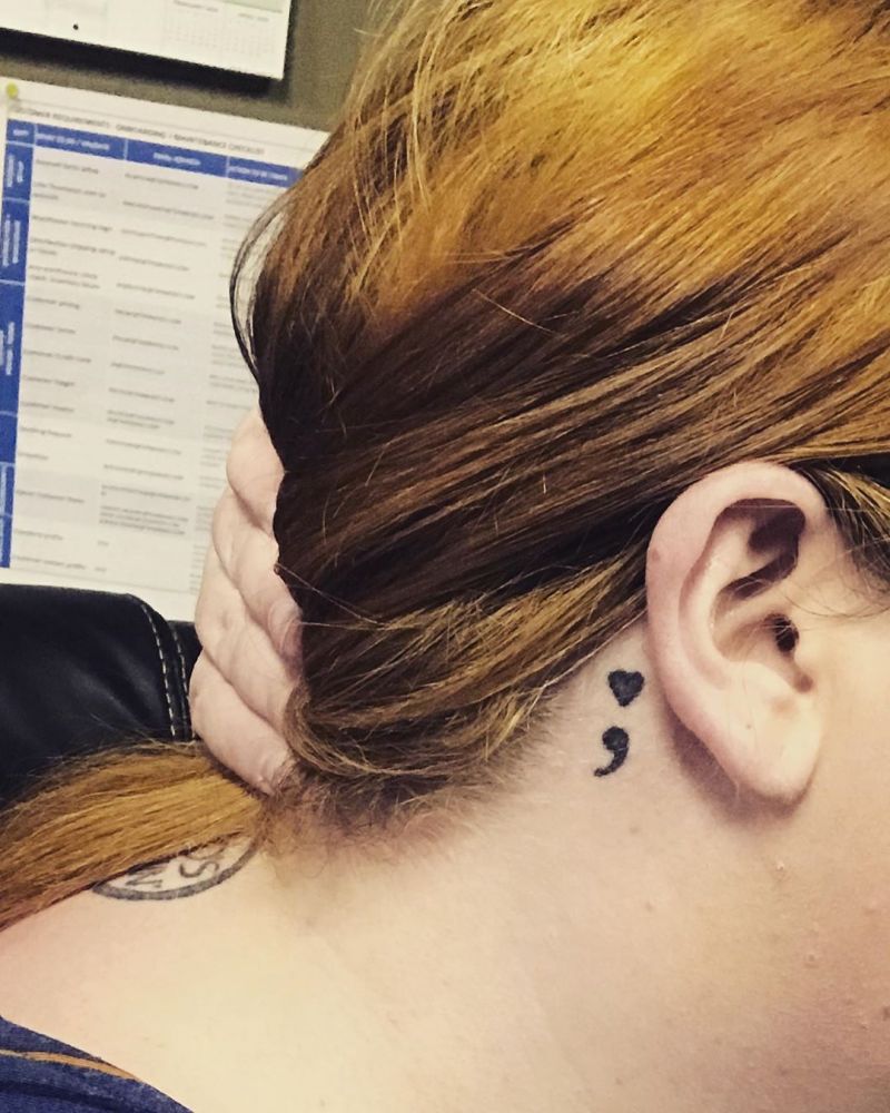 30 Fashionable Semicolon Tattoos Let Your Happiness Continue