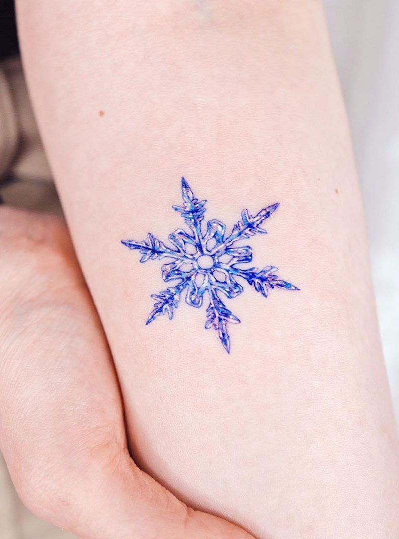 30 Pure Snowflake Tattoos Make You Beautiful Forever