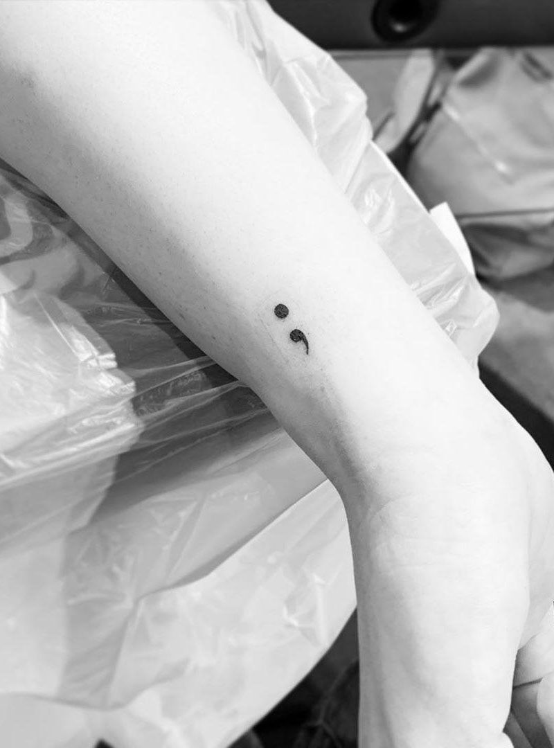 30 Fashionable Semicolon Tattoos Let Your Happiness Continue