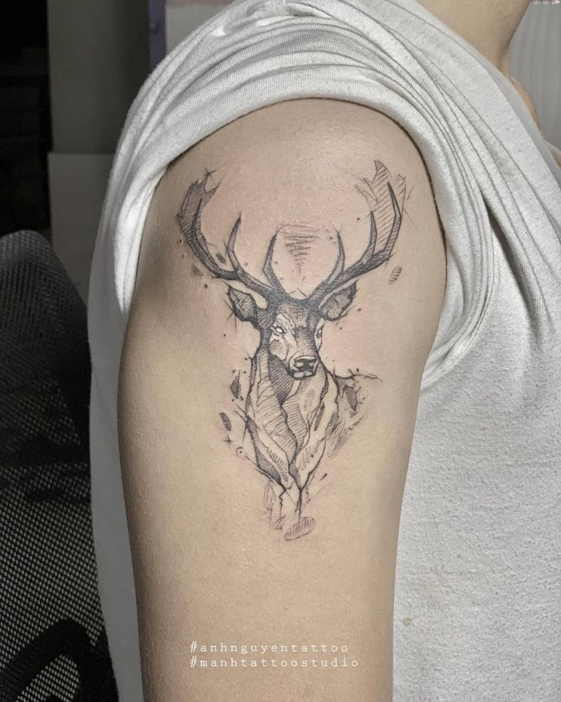 30 Pretty Deer Tattoos Bring You Good Luck