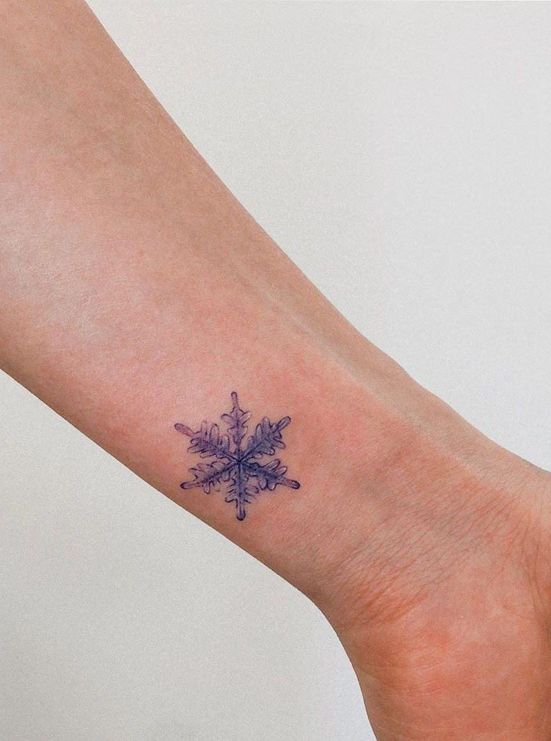 30 Pure Snowflake Tattoos Make You Beautiful Forever