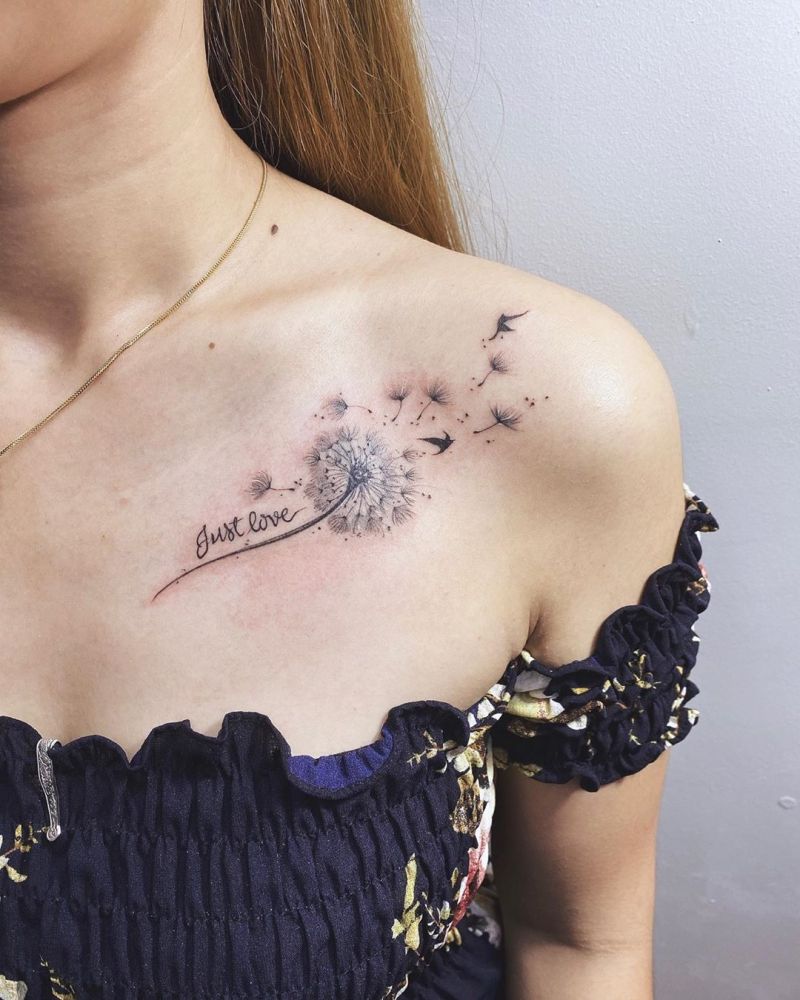 30 Pretty Dandelion Tattoos You Will Love to Try