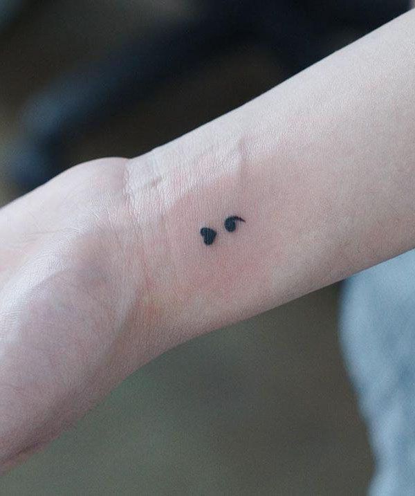 30 Fashionable Semicolon Tattoos Let Your Happiness Continue