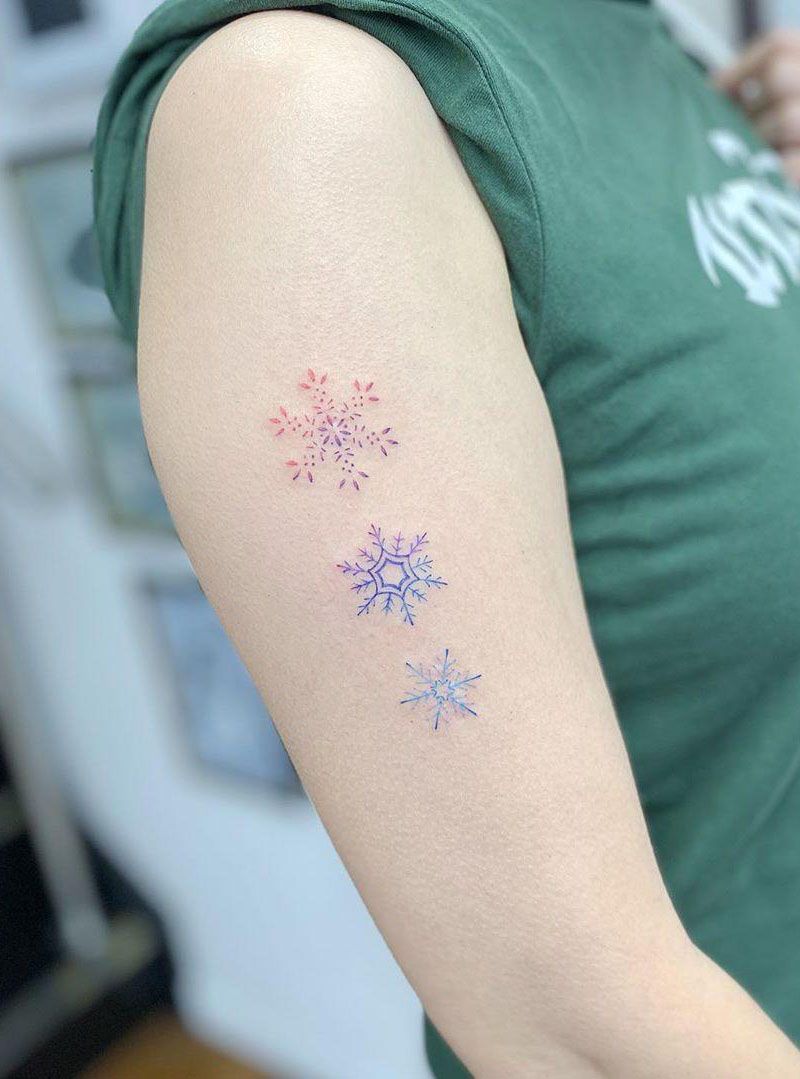 30 Pure Snowflake Tattoos Make You Beautiful Forever