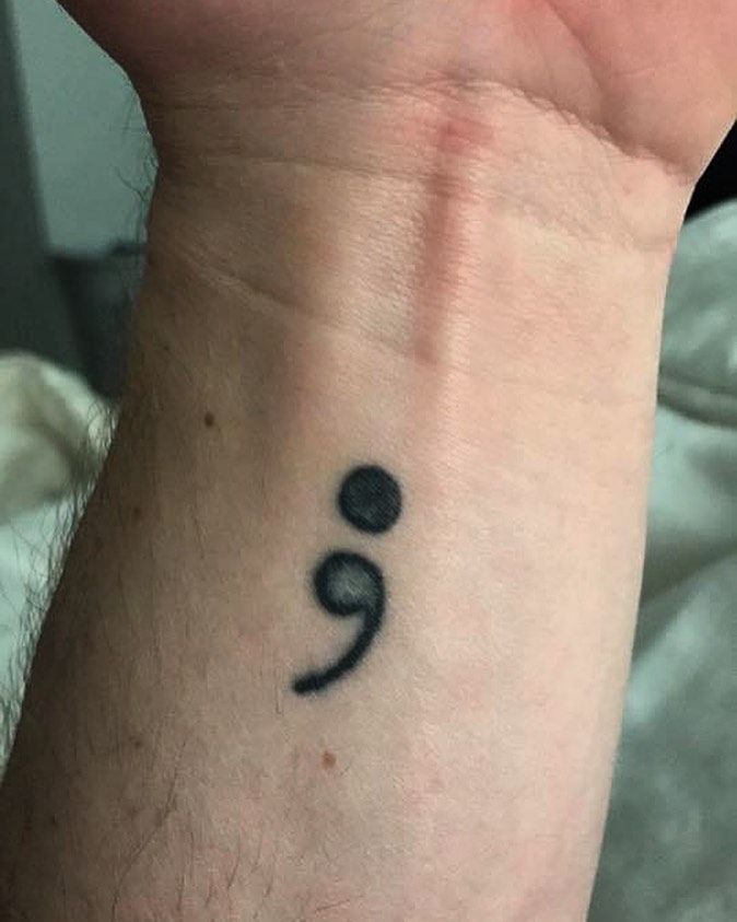 30 Fashionable Semicolon Tattoos Let Your Happiness Continue