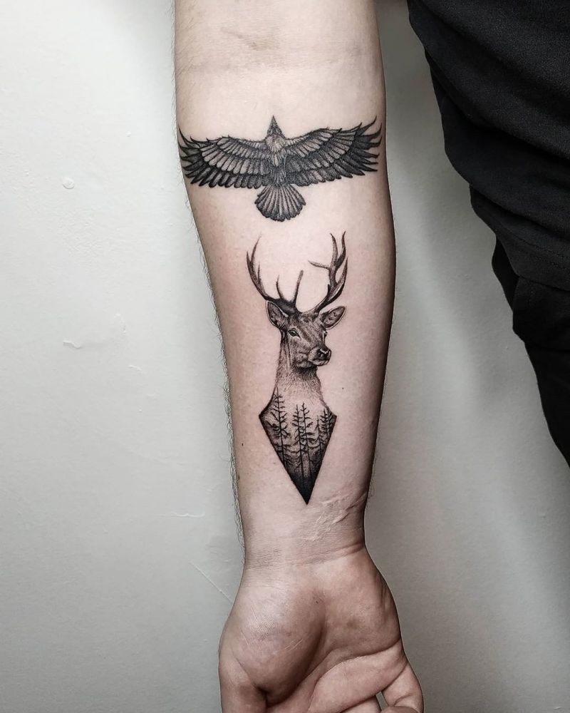 30 Pretty Deer Tattoos Bring You Good Luck