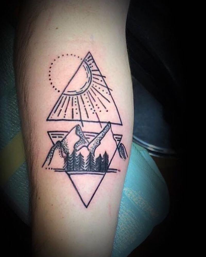 Pretty Hiking Tattoos Inspire You to Go Hiking