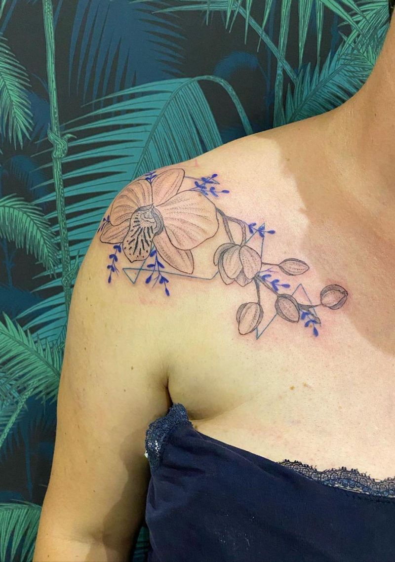 Pretty Orchid Tattoos that Can Enhance Your Temperament