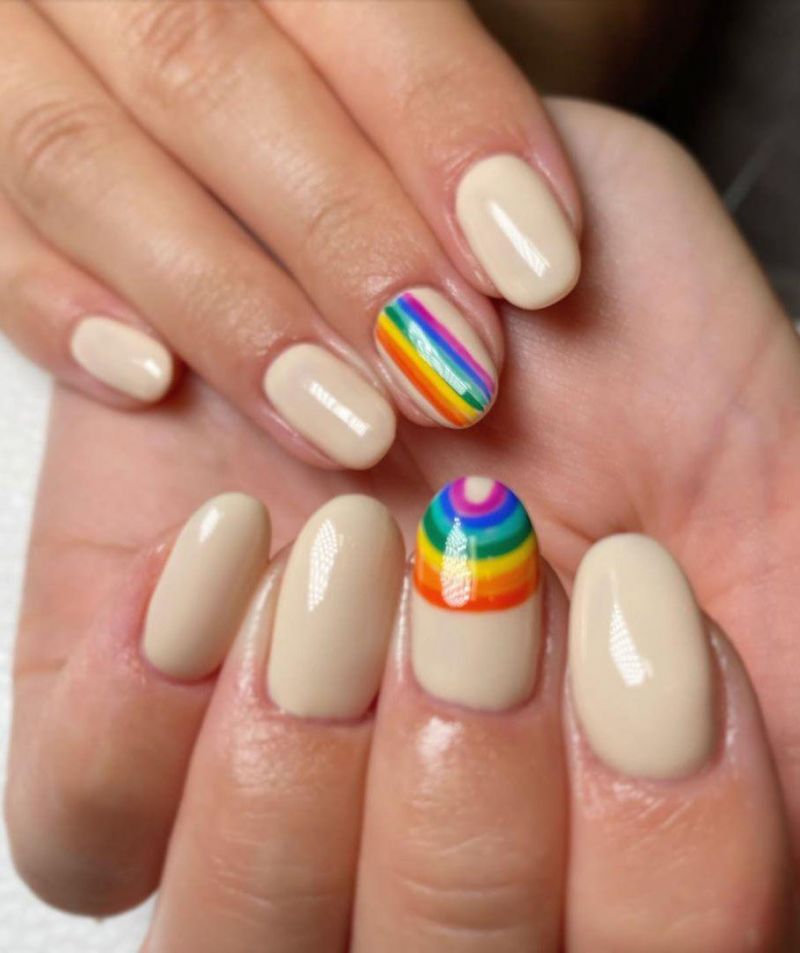 Trendy Rainbow Nail Art Designs for Summer