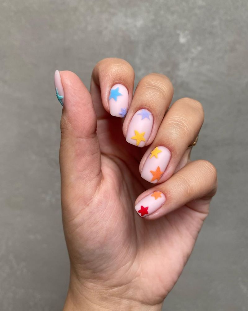 Trendy Rainbow Nail Art Designs for Summer